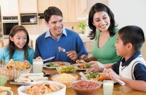 Family Enjoying meal,mealtime Together